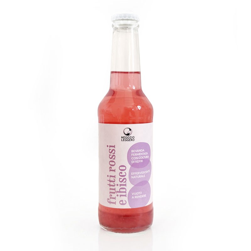 BEVANDA FERMENTATA CON COLTURE DI KEFIR FRUTTI ROSSI E IBISCO