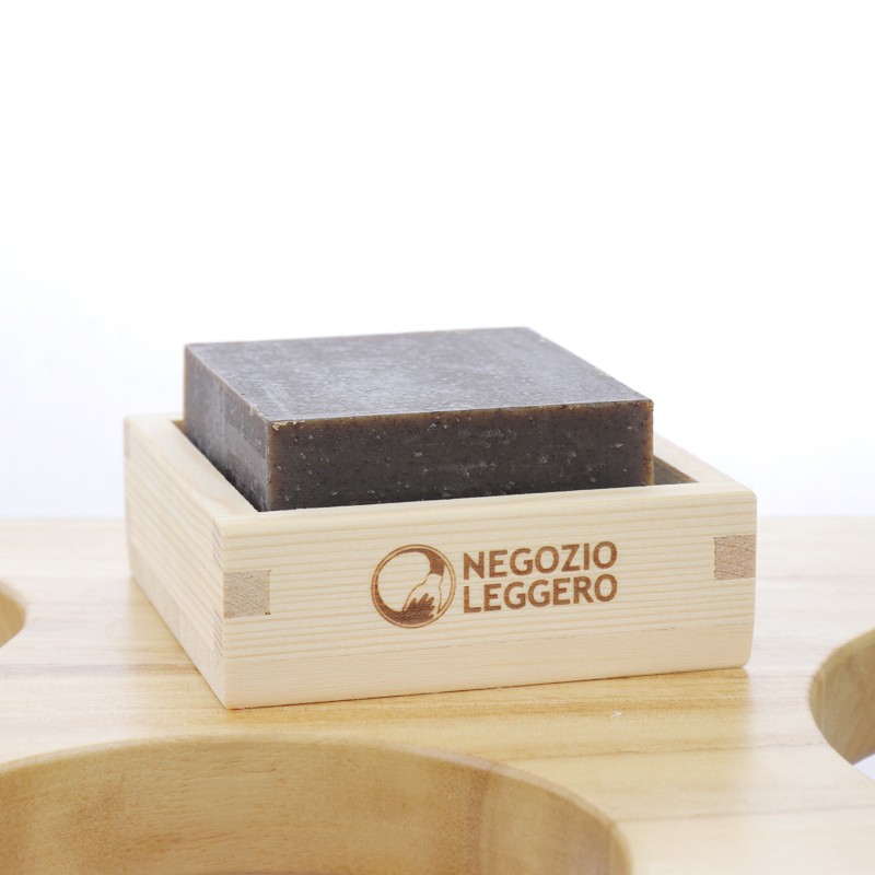 Set 10 Portasapone Quadrati In Bambù Naturale - 8.4 X 8.4 Cm, Con Fondo Drenante E Piedini Antiscivolo