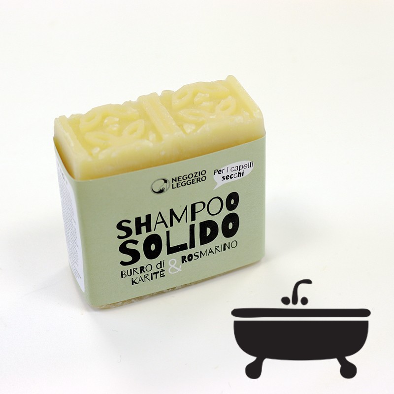 SHAMPOO SOLIDO KARITÉ E ROSMARINO