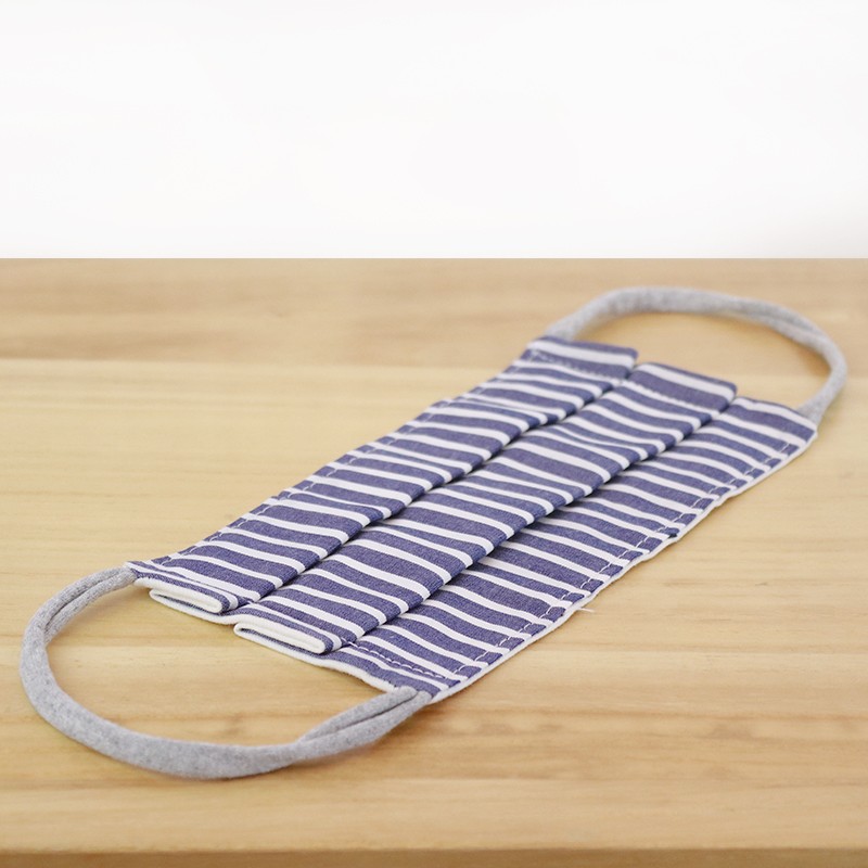 MASCHERINA RIGHE BLU