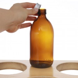 FLACON EN VERRE AMBRÉ 500 ML
