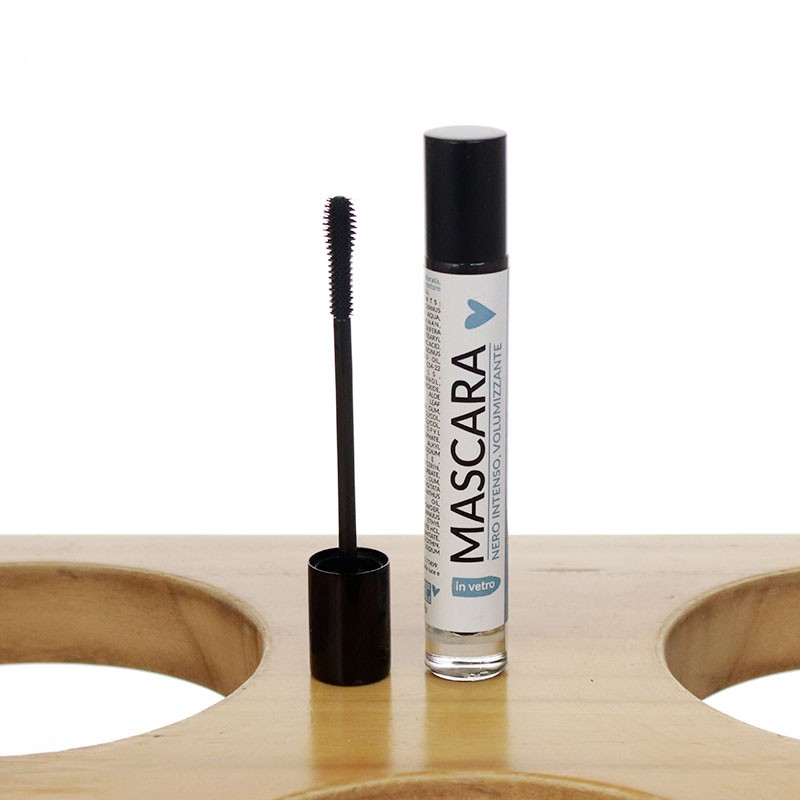 Mascara nero volumizzante in vetro con vuoto a rendere. Ricaricabile ...