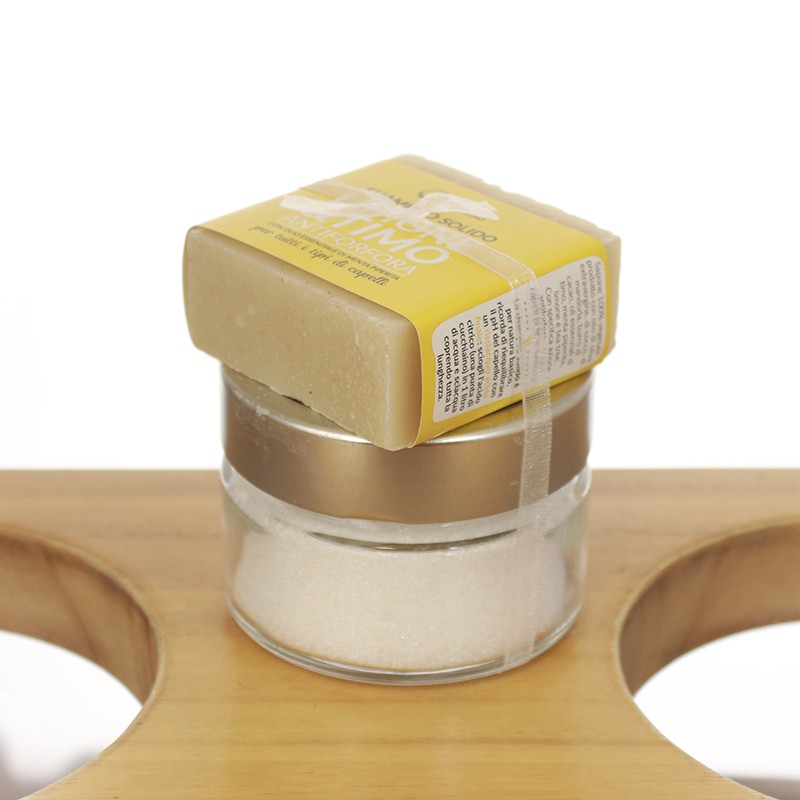SHAMPOO SOLIDO LIMONE E TIMO + ACIDO CITRICO