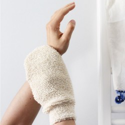 GUANTO SCRUB DELICATO IN CANAPA
