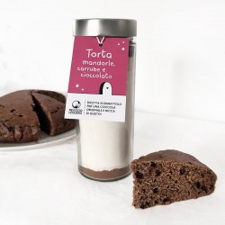 TORTA MANDORLE, CARRUBE E CIOCCOLATO - RICETTA IN BARATTOLO